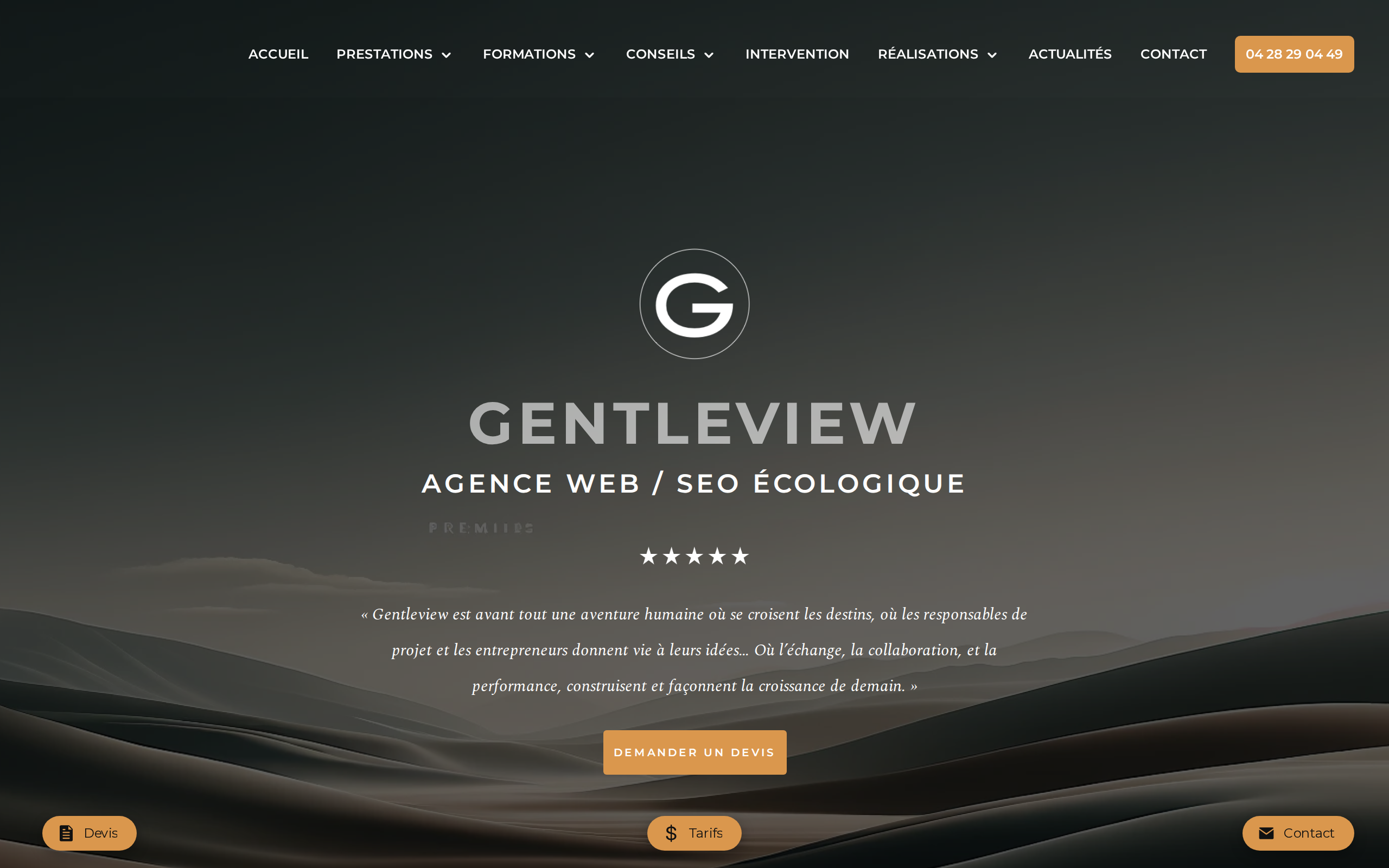 Aperçu du site Gentleview